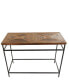 Фото #2 товара Metal Rustic Console Table with Brown Wood Top, 48" x 16" x 30"
