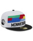Фото #4 товара Men's White Minnesota Timberwolves 2022/23 City Edition Official 59FIFTY Fitted Hat