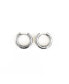 Thick Hoop Statement Earrings Silver