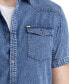 Фото #4 товара Men's Somba Short-Sleeve Denim Shirt