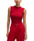 ფოტო #2 პროდუქტის Women's Sleeveless Mock-Neck Top