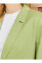 LCW Düz Uzun Kollu Keten Kadın Blazer Ceket
