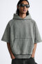 Boxy fit faded hoodie