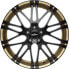 Oxigin 14 Oxrock black foil gold metallic 7.5x17 ET35 - LK5/112 ML72.6