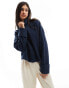 Фото #1 товара ASOS DESIGN super soft roll neck jumper with cuff detail in navy