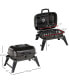 14'' Iron Tabletop Charcoal Grill with Portable Anti-Scalding Handle Design, Folding Legs for Outdoor BBQ for Poolside, Backyard, Garden