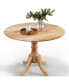 Фото #2 товара Rustic Dining Table Wooden Dining Table with Round Tabletop & Curved Trestle Legs