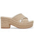 Фото #2 товара Women's Eldora Crisscross Raffia Espadrille Platform Slide Sandals