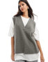 ASOS DESIGN supersoft boxy tank in charcoal