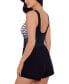 Фото #3 товара Купальник Swim Solutions женский однокусочный с высоким воротником, модель Runaround, созданный для Macy's.