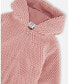 ფოტო #2 პროდუქტის Toddler Girls Hooded Plush Vest Dusty Pink - Toddler|Child