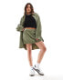 Фото #4 товара ASOS DESIGN cord belted mini skirt co-ord in olive