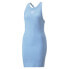 Фото #1 товара Puma Classics Ribbed Sleeveless Crew Neck Dress Womens Blue Casual 53807993