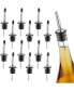 Фото #1 товара Stainless Steel Liquor Bottle Pourers with Rubber Dust Caps - 12 Pack