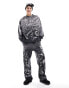 COLLUSION Varsity sweatshirt with hand paint splatter in blue co-ord BLAU, L - Chest 42 - фото #3