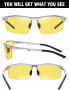 DUCO night vision glasses, anti-glare driving glasses, contrast, night driving glasses, polarised 8550