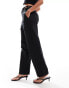 Фото #4 товара ASOS DESIGN decon belt trouser with linen in black