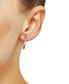 ფოტო #9 პროდუქტის 2-Pc. Set Cubic Zirconia Stud & Ruffle Oval Hoop Earrings in 10k Gold