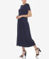 ფოტო #4 პროდუქტის Women's Short Sleeve Asymmetrical Waist Maxi Dress