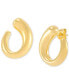 ფოტო #3 პროდუქტის Polished Graduated Oval Spiral Earrings in 14k Gold