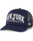 Фото #2 товара Men's Navy New York Yankees Backhaul Foam Trucker Snapback Hat