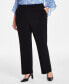 ფოტო #3 პროდუქტის Plus Size High Rise Wide Leg Pants