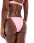 Фото #3 товара Miss Selfridge textured high leg bikini bottom in pink