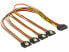 Delock 60158 - 0.5 m - SATA I - SATA 15-pin - 4 x SATA 15-pin - Male/Male - Multicolour