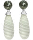 ფოტო #1 პროდუქტის Charcoal Jade & Black Spinel Drop Earrings in Sterling Silver (Also in Green Jade & Prasiolite)