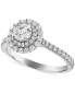ფოტო #1 პროდუქტის Certified Diamond Halo Engagement Ring (1 ct. t.w.) in 14k White Gold featuring diamonds with the De Beers Code of Origin, Created for Macy's