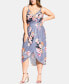 Фото #1 товара Trendy Plus Size Florence Floral Wrap Dress