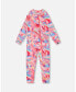 Baby Girls Baby One Piece Thermal Underwear Printed Pink Marble