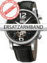 Фото #1 товара Perigaum Replacement Strap Leather P-1111 Black Silver Clasp 24 mm