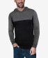 Men's Basic Hooded Colorblock Midweight Sweater