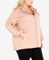 ფოტო #3 პროდუქტის Plus Size Giselle Zip Up Hooded Jacket