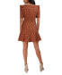 Women's Square-Neck Scuba-Crepe Fit & Flare Dress