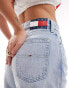 Tommy Jeans Clare high waisted wide leg jeans in light wash Helle Waschung, W29 L30 - фото #4