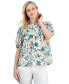 Фото #1 товара Блузка с принтом женская Nautica Jeans "Цветочный выточкой"