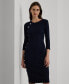 ფოტო #4 პროდუქტის Women's Button-Trim Rib-Knit Cotton-Blend Dress