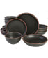 Elite Lagos Double Bowl-16 Piece Dinnerware Set, Service for 4