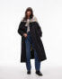 Фото #1 товара Topshop 2in1 borg trench coat in anthracite