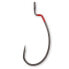 QUANTUM FISHING 4street Offset texas hook DG Black Red, 1/0 - фото #2