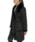 Women's Belted Notched-Collar Faux-Shearling Coat, Created for Macy's