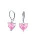 Фото #1 товара Серьги Bling Jewelry Pink Heart Shaped Dangle