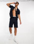 ONLY & SONS co-ord seersucker short in navy Синий, XS - W28 - фото #3