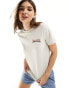 Wrangler cowboy logo back print t-shirt in vintage white Altweiß, S - фото #3