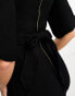 Фото #6 товара Closet London ribbed pencil midi dress in black