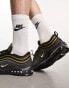 Nike Air Max 97 trainers in black and university gold