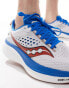 Saucony Ride 17 neutral running trainers in white and cobalt