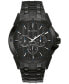ფოტო #1 პროდუქტის Men's Black Ion-Plated Stainless Steel Bracelet Watch 43mm 98C121